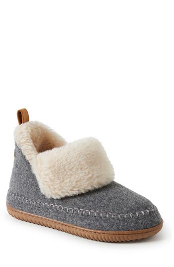 Dearfoams Moritz Slipper Bootie In Grey