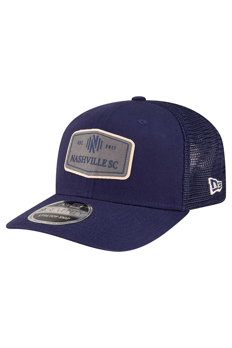 Men's New Era  Navy Nashville SC Labeled 9SEVENTY Trucker Stretch-Snap Adjustable Hat, Main, color, Navy