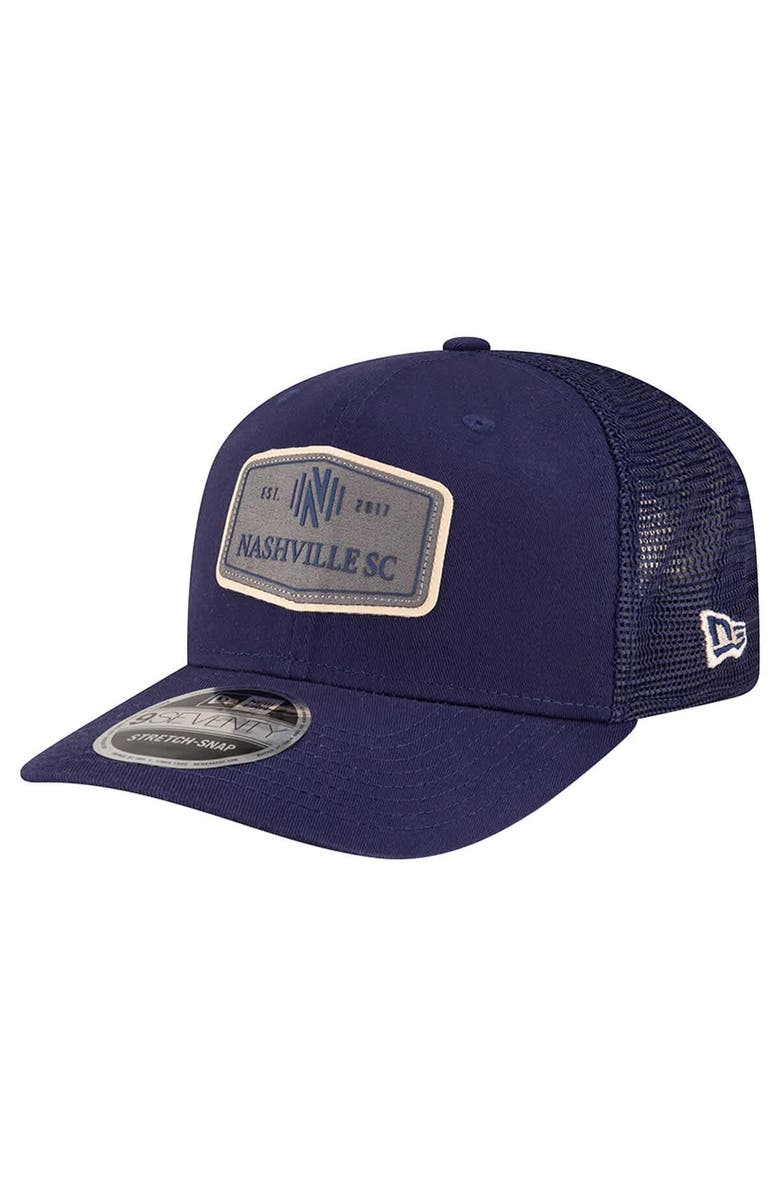 New Era Men's New Era Navy Nashville SC Labeled 9SEVENTY Trucker Stretch-Snap Adjustable Hat, Main, color, Navy