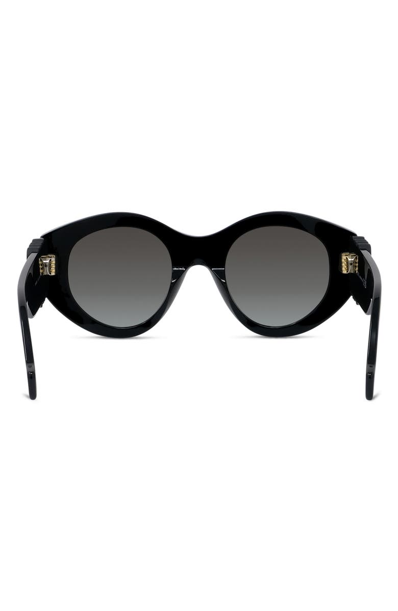Loewe Anagram 50mm Round Sunglasses, Alternate, color, Sengld