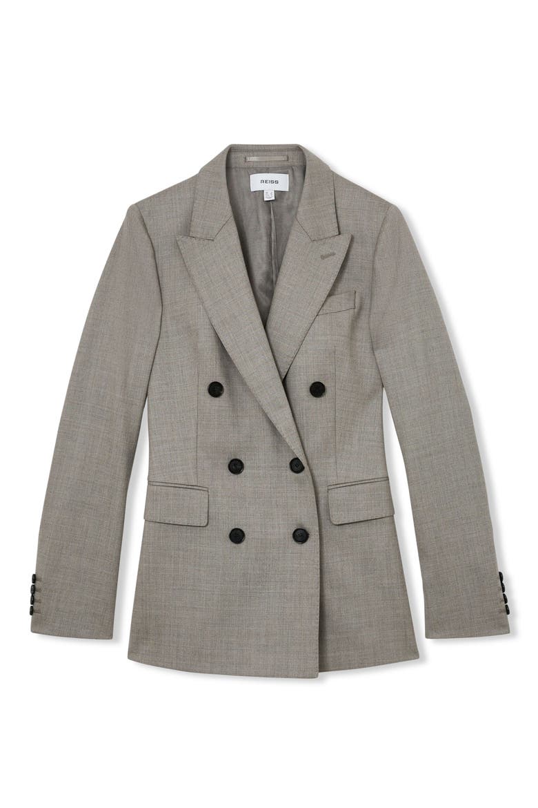 Darcy Wool Blend Double Breasted Blazer, Alternate, color, LIGHT GREY