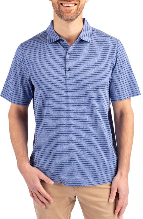 Forge Heather Stripe Recycled Blend Polo