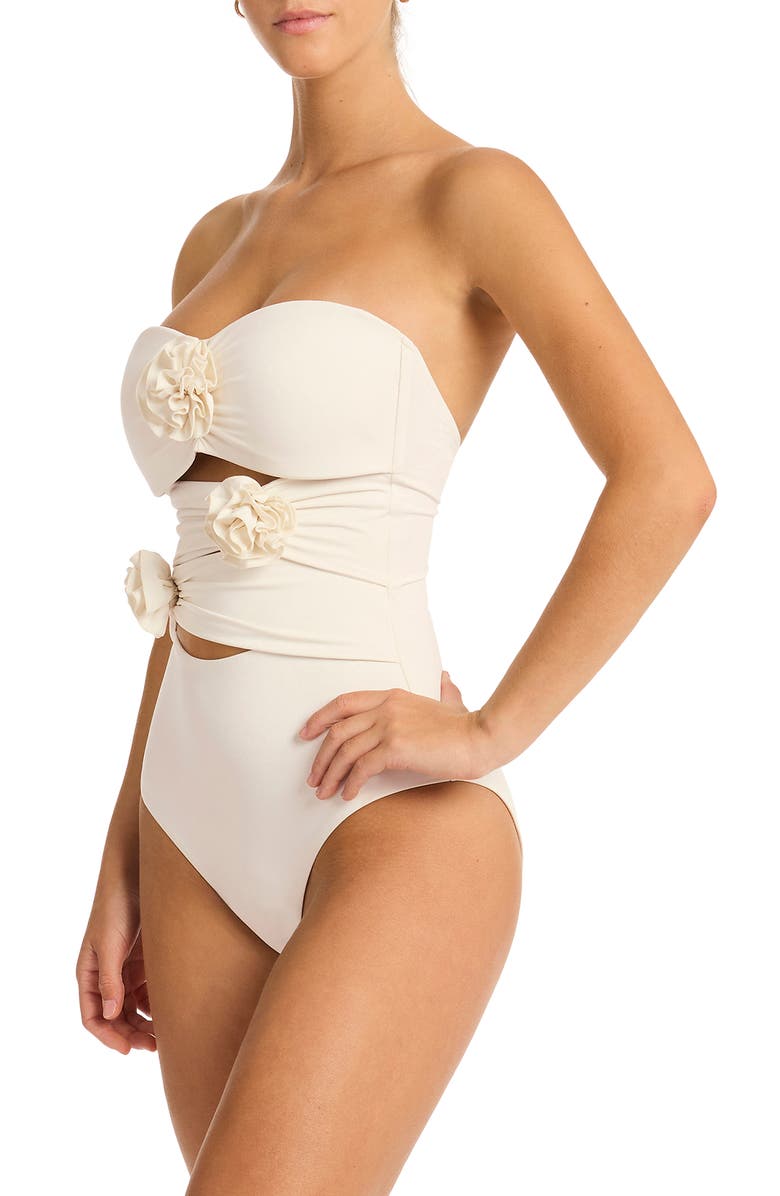 Sea Level Casa Del Mar Cutout One-Piece Swimsuit, Alternate, color, 