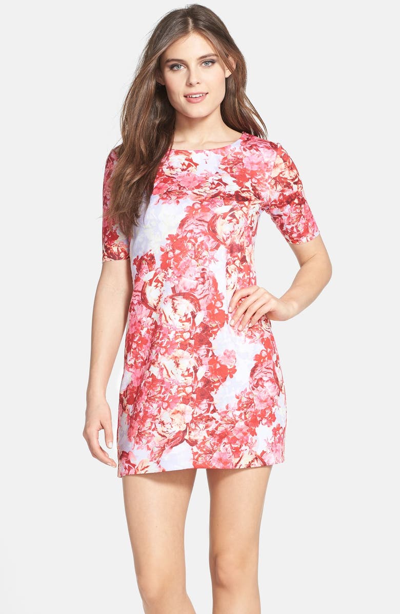 CeCe by Cynthia Steffe 'Sebella' Print Scuba Minidress, Main, color, 