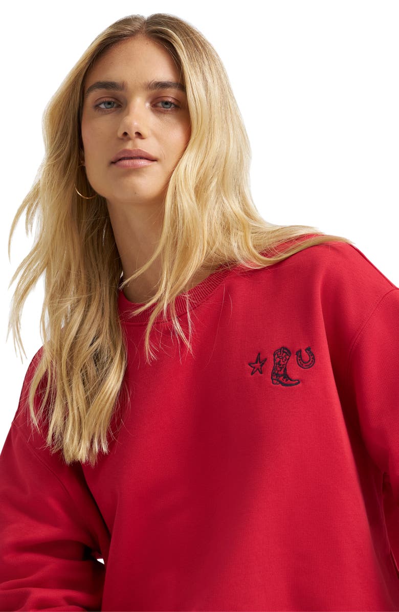 Wrangler Western Embroidered Pullover Sweatshirt, Alternate, color, 