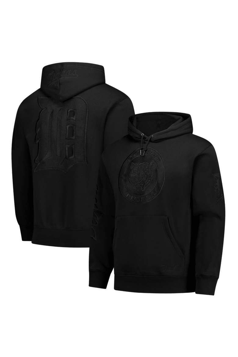Men's Mitchell & Ness Black Detroit Tigers Phantom Fleece Hoodie, Main, color, Black