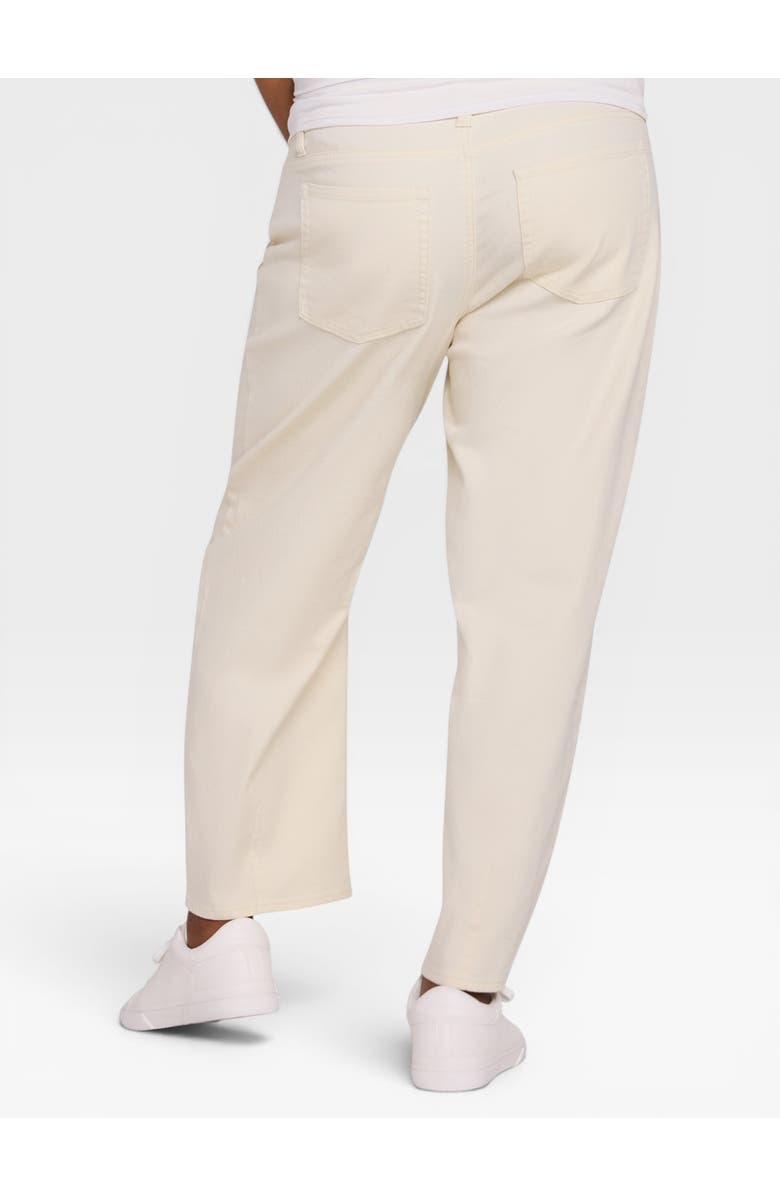 MOTHERHOOD MATERNITY Under the Belly Dart Barrel Leg Jean, Alternate, color, Vintage White Wash