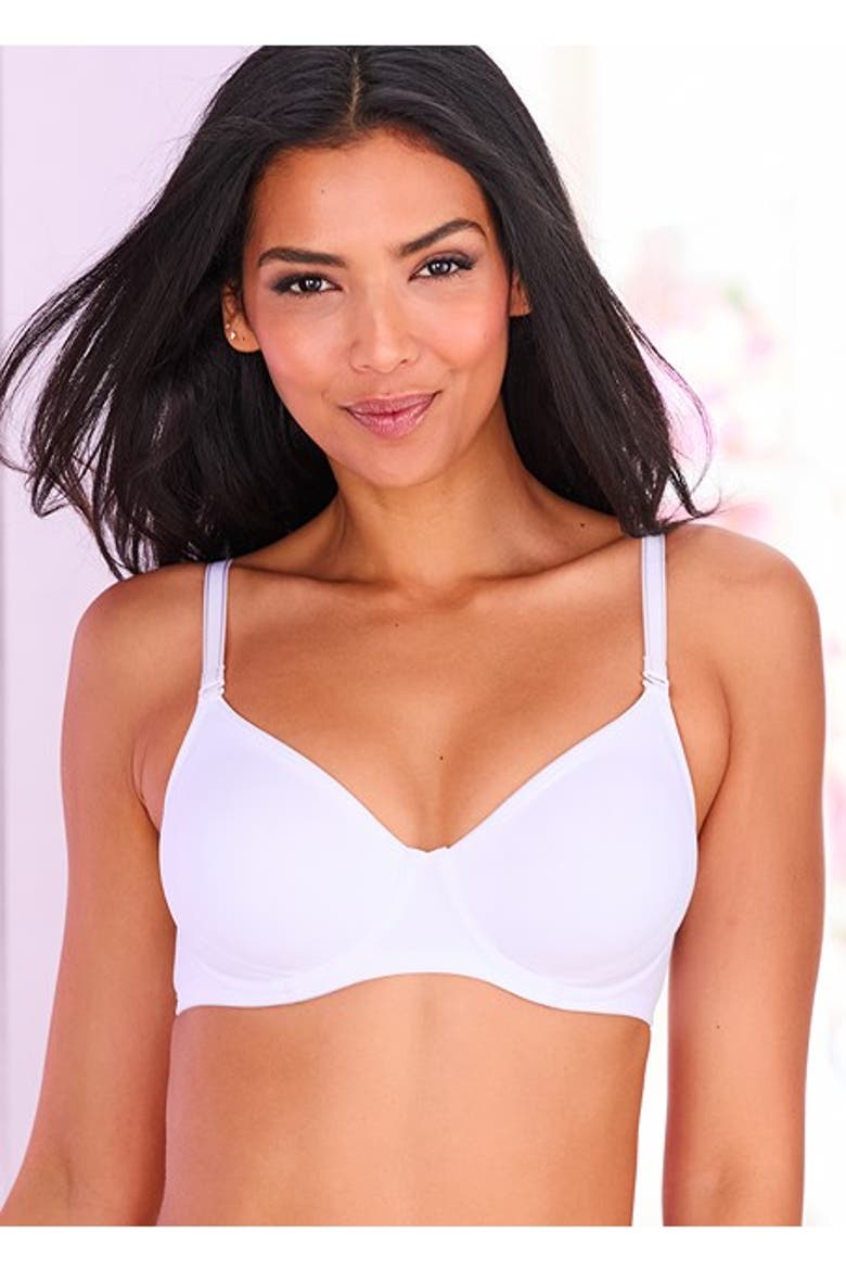 Multi Strap T-Shirt Bra, Alternate, color, White