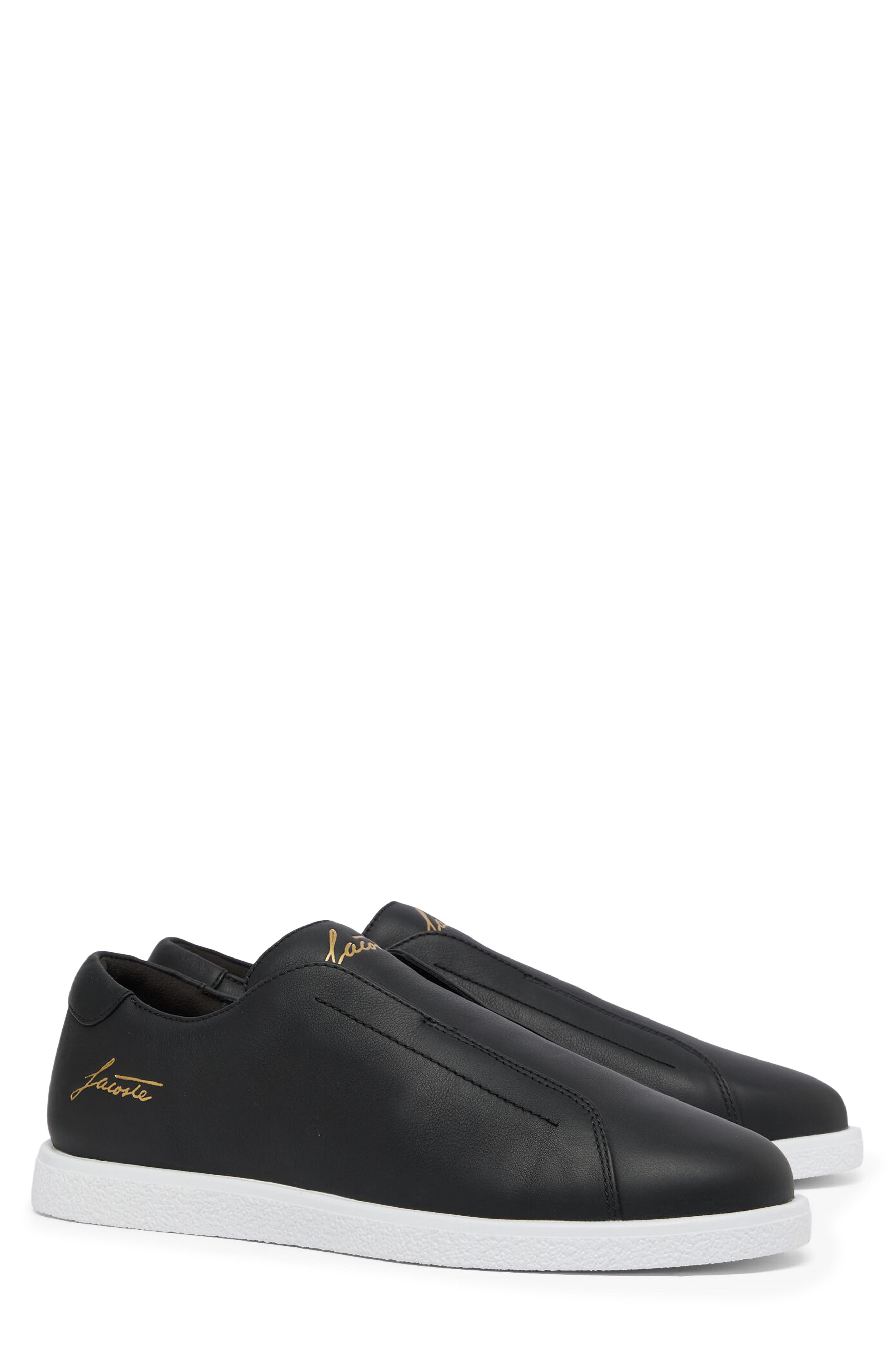 Linecourt Slip-On Sneaker, Main, color, BLACK/ WHITE