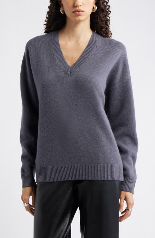 Nordstrom V-neck Wool & Cashmere Sweater In Blue