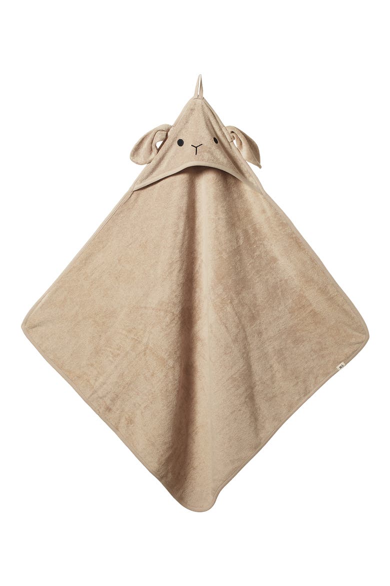 Bunny Hooded Towel, Main, color, NOUGAT