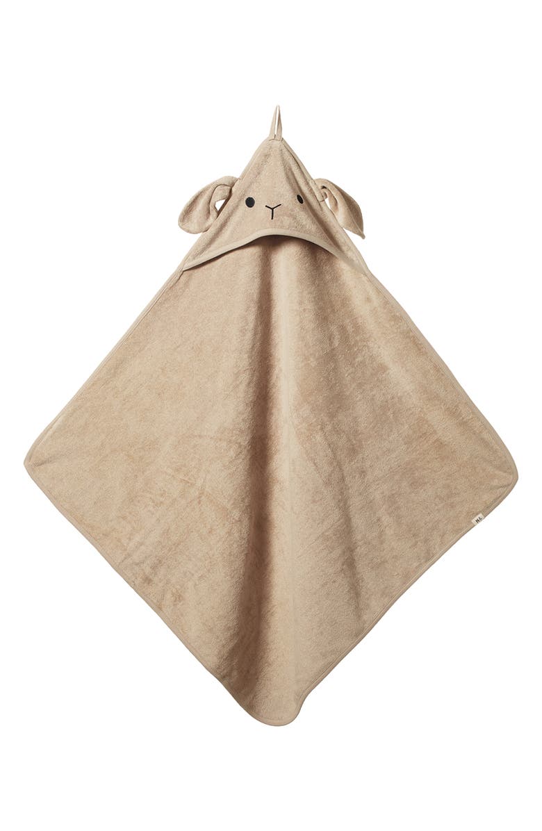 NATURE BABY Bunny Hooded Towel, Main, color, Nougat