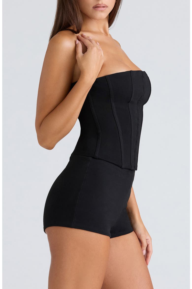 The Strapless Ponte Corset, Alternate, color, BLACK