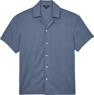 Reiss Ando Texture Stripe Camp Shirt