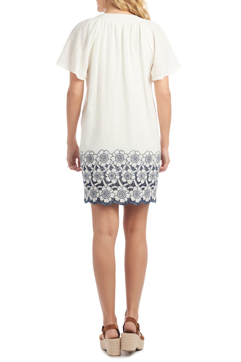 Paula Maternity/Nursing Shift Dress, Alternate, color, IVORY/ NAVY