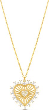 SHYMI Cubic Zirconia Heart Pendant Necklace