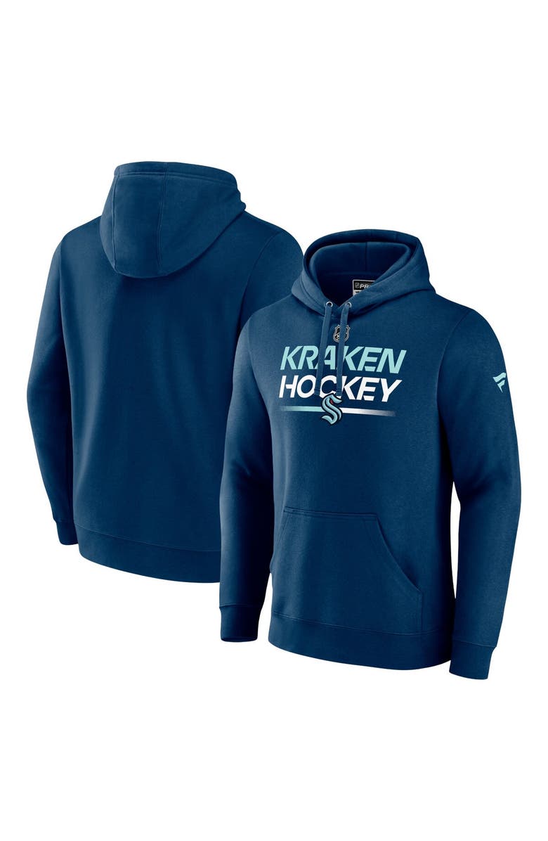 FANATICS Men's Fanatics Branded  Navy Seattle Kraken Authentic Pro Pullover Hoodie, Main, color, Navy