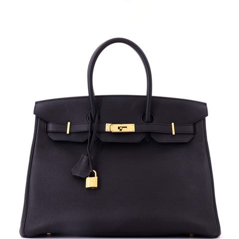 Birkin Handbag Black Togo with Gold Hardware 35