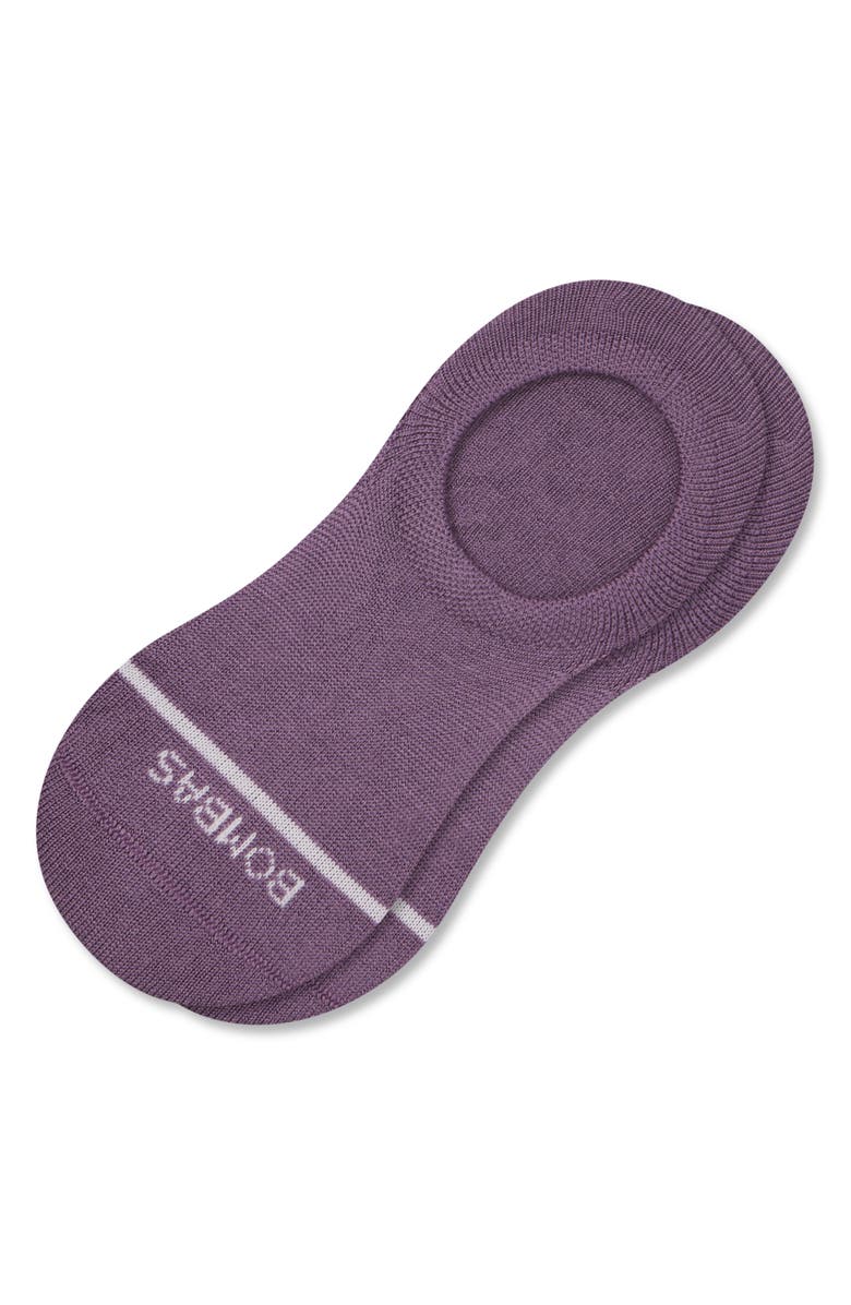 Bombas Merino Wool Cushioned No-Show Socks, Alternate, color, Plum Shadow