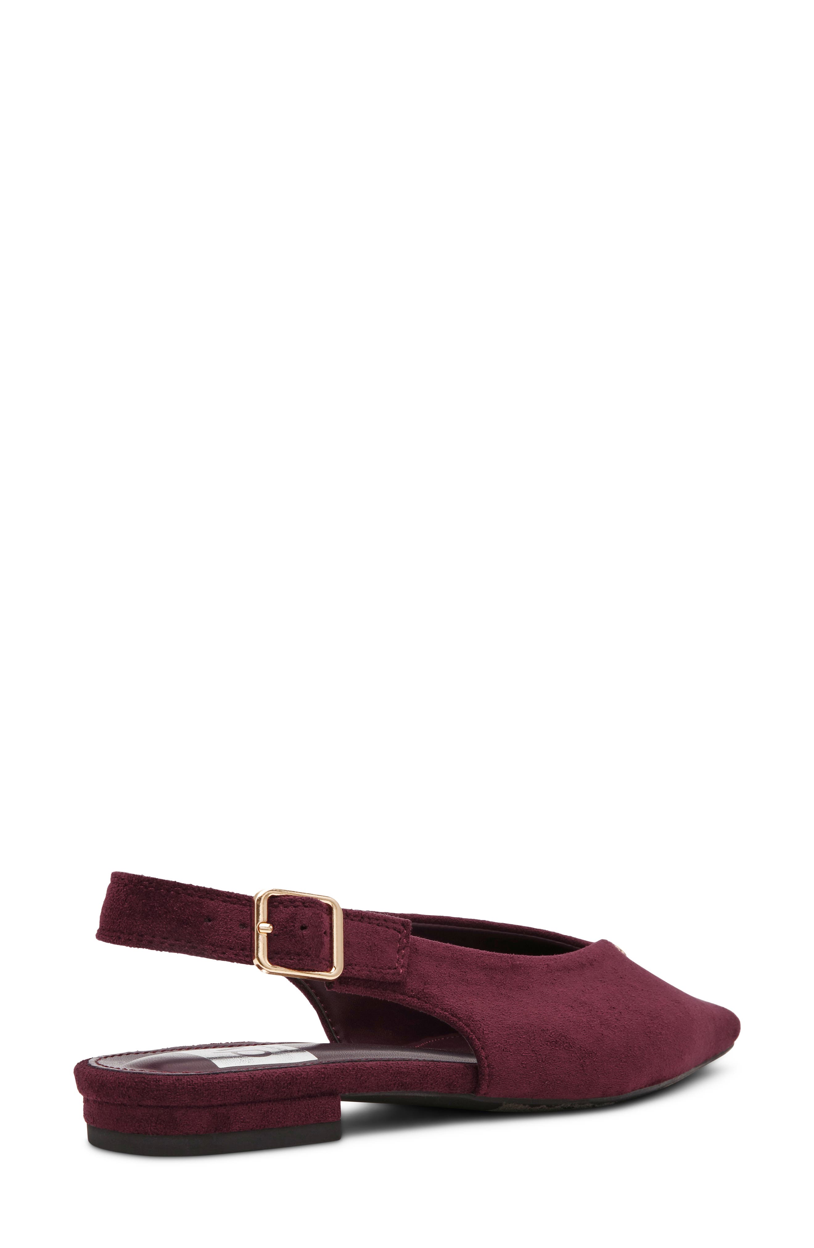 Renada Slingback Flat, Alternate, color, BURGUNDY