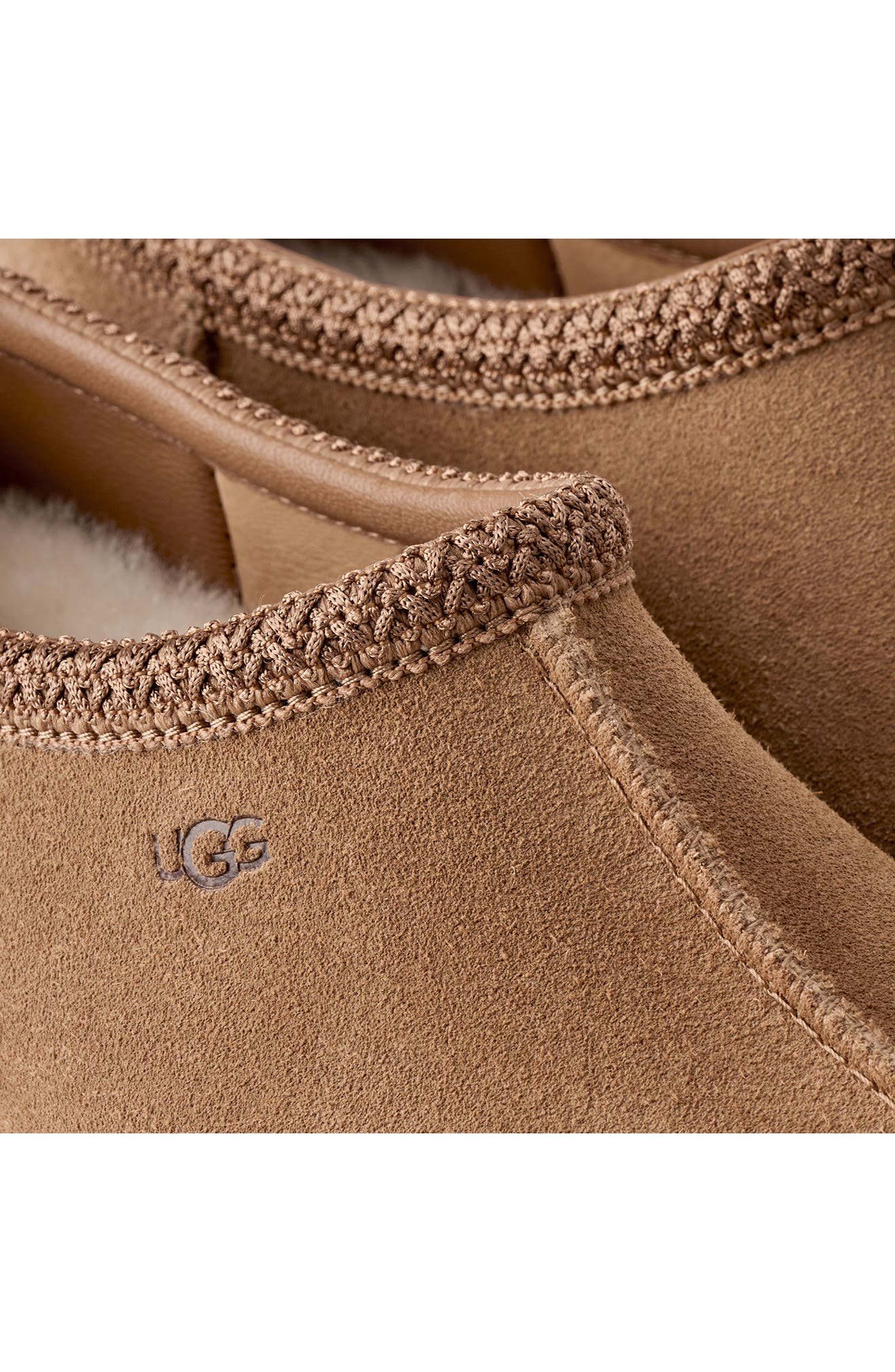 Tasman Deconstructed Genuine Shearling Lined Slipper, Alternate, color, CHESTNUT