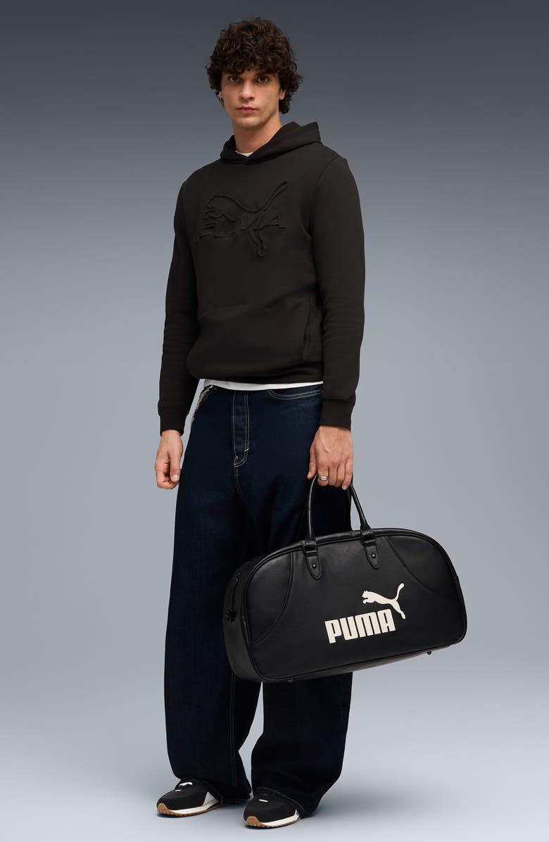 PUMA Embossed Hoodie, Alternate, color, Puma Black