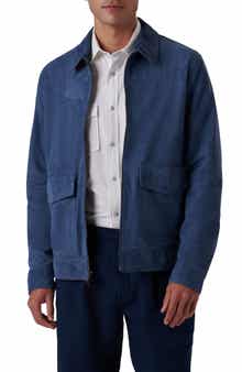 Suede Zip Bomber Jacket
