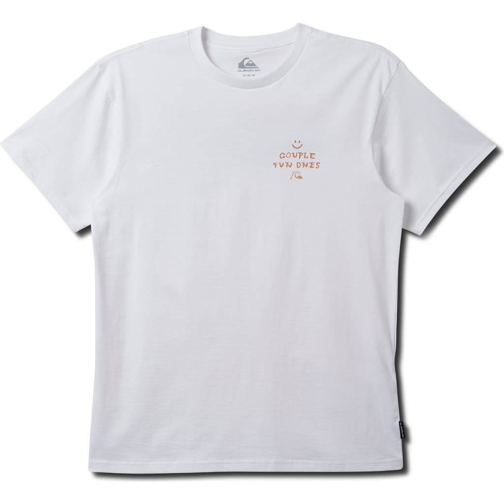 Quiksilver Couple Fun Ones Graphic T-shirt In White