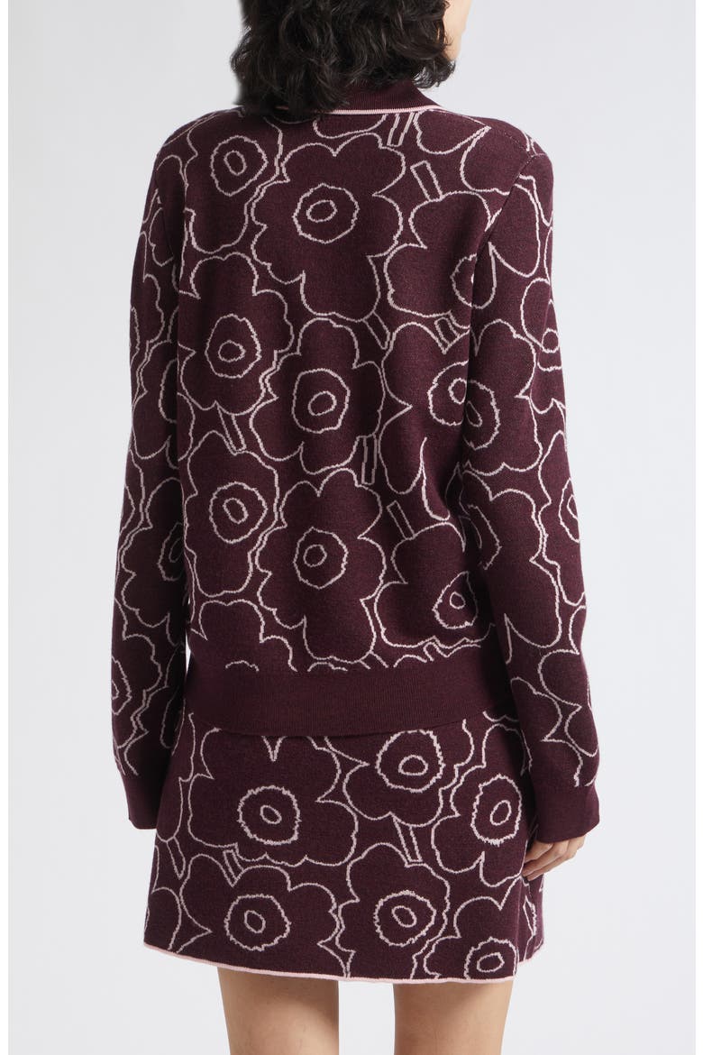 Unikko Wool Blend Polo Sweater, Alternate, color, WINE RED LIGHT PINK