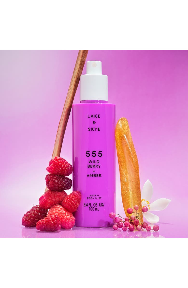 Lake & Skye 555 Strawberry + Aire Hair & Body Mist, Alternate, color, 