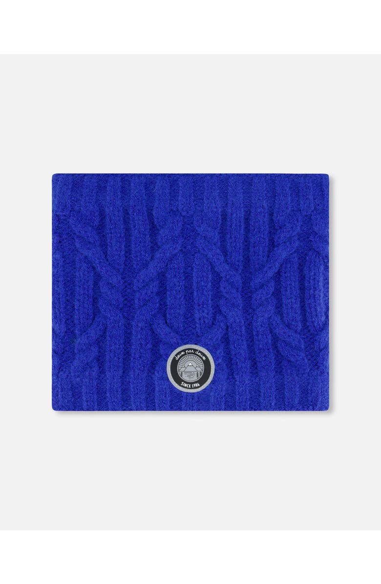 Deux par Deux Boy's Knit Neckwarmer Royal Blue, Main, color, 