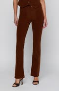 L'AGENCE Saffia High Waist Slim Straight Corduroy Pants