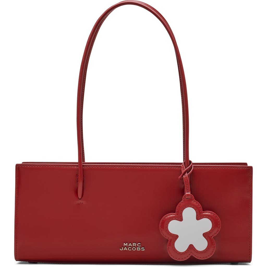 Marc Jacobs The Mirror Satchel Leather Shoulder Bag In Burgundy
