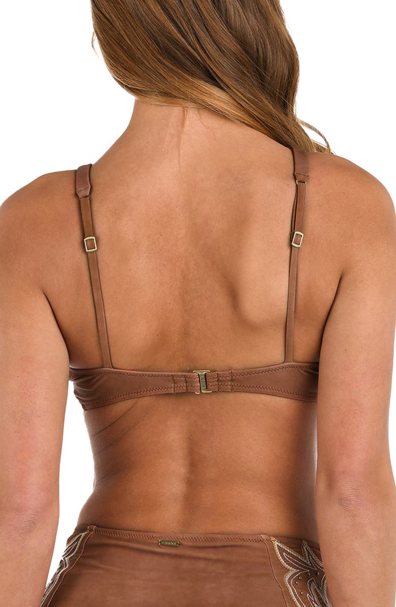 L'AGENCE Lexie Bolero Bikini Top, Alternate, color, Bronze