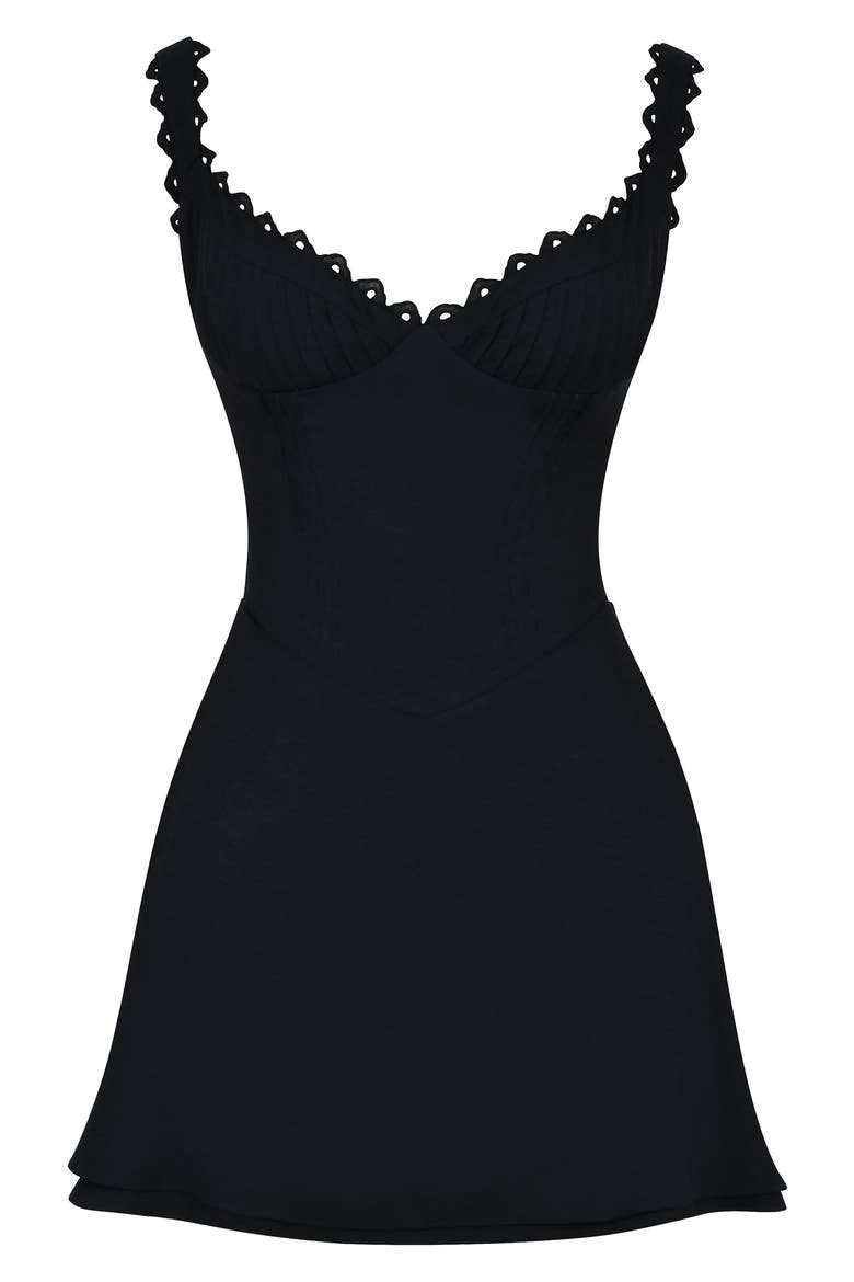 Tilly Pintuck Minidress, Alternate, color, BLACK