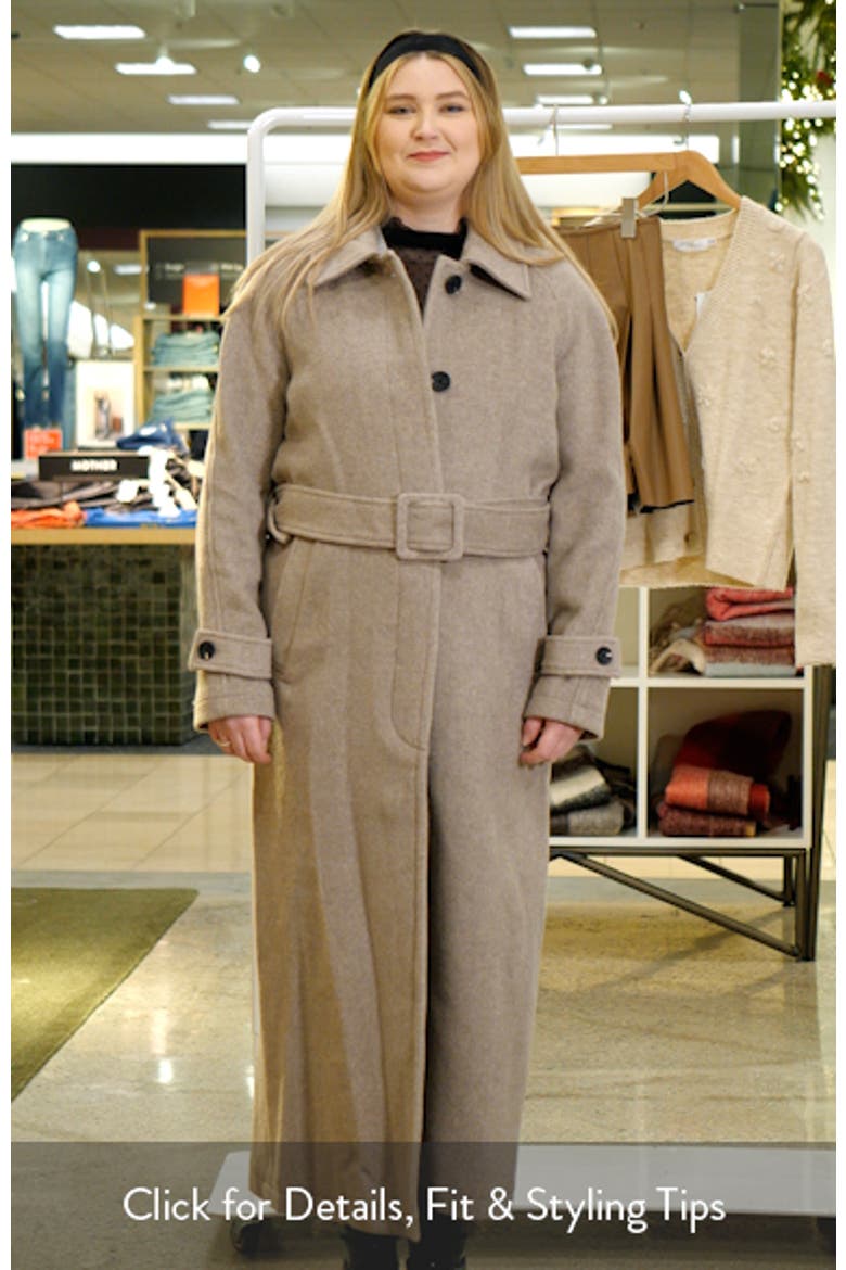 Button Back Belted Coat video