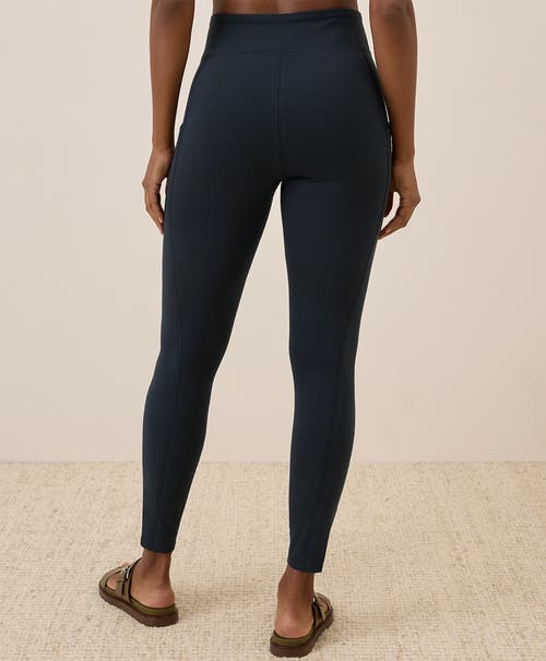 Pact On The Go-to Pocket Legging Made With Organic Cotton In Midnight Blue