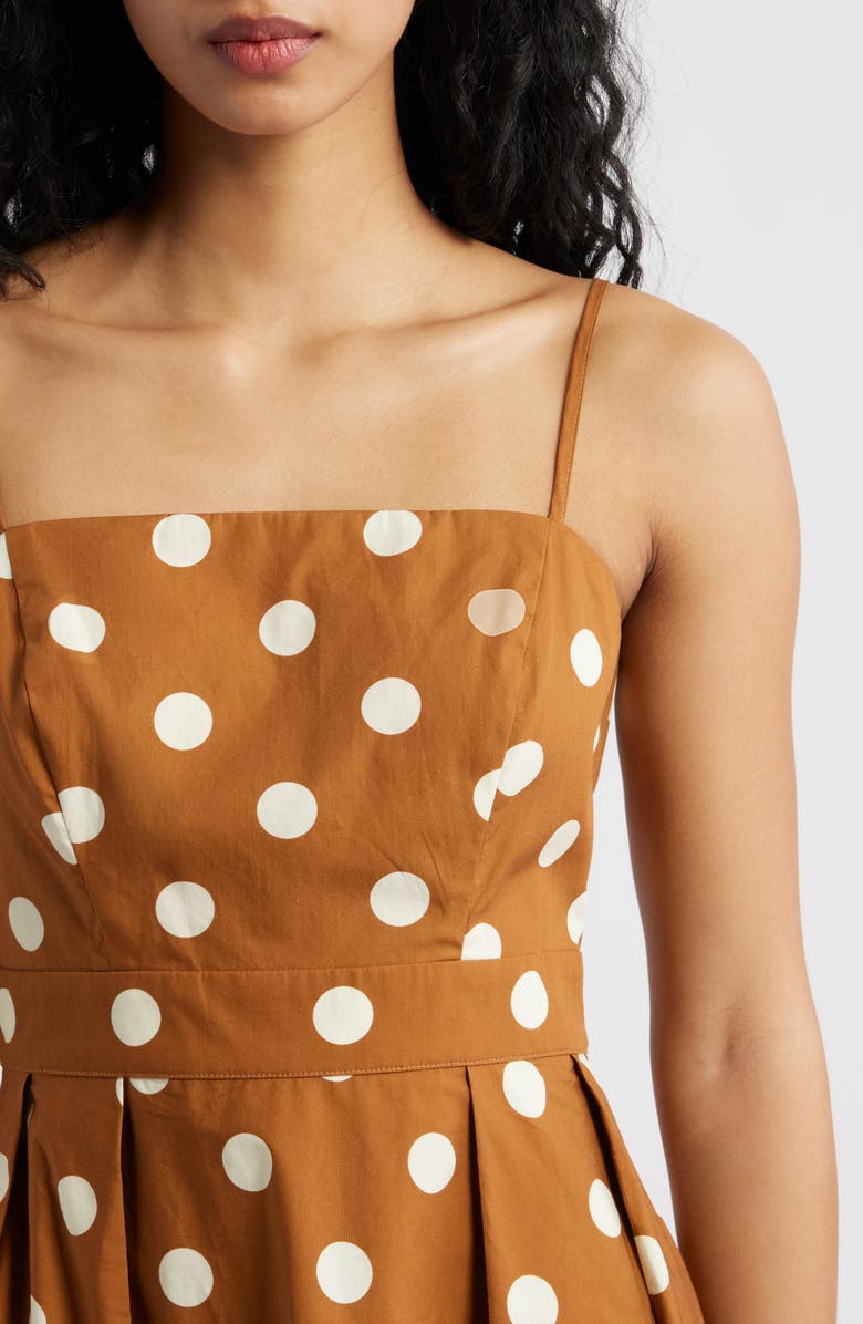 FREEMARKET Dot Sleeveless Maxi Dress, Alternate, color, Brown/ White