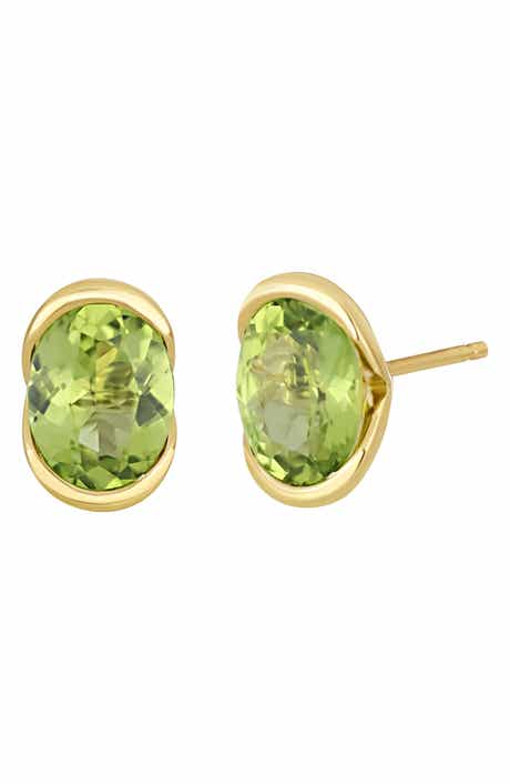 Bony Levy Iris 14K Yellow Gold Peridot Stud Earrings