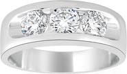 Bliss Diamond 2 1/4Ct Diamond Men's Three Stone Ring 10k Gold Lab Grown