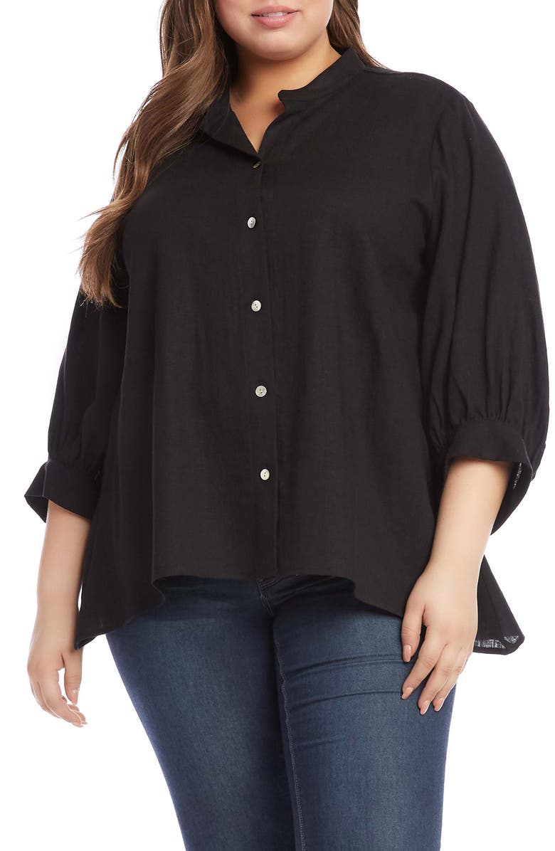 Karen Kane Handkerchief Hem Top, Main, color, 