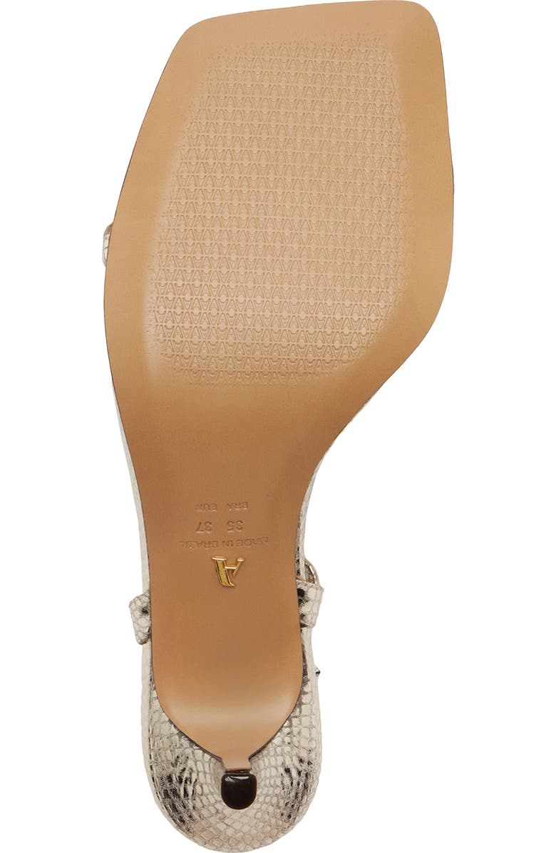 Arezzo Sofia Ankle Strap Sandal, Alternate, color, Platino