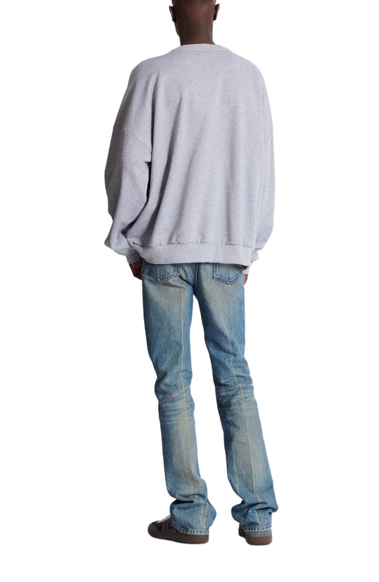 Balmain Printed cotton sweatshirt, Alternate, color, Grey