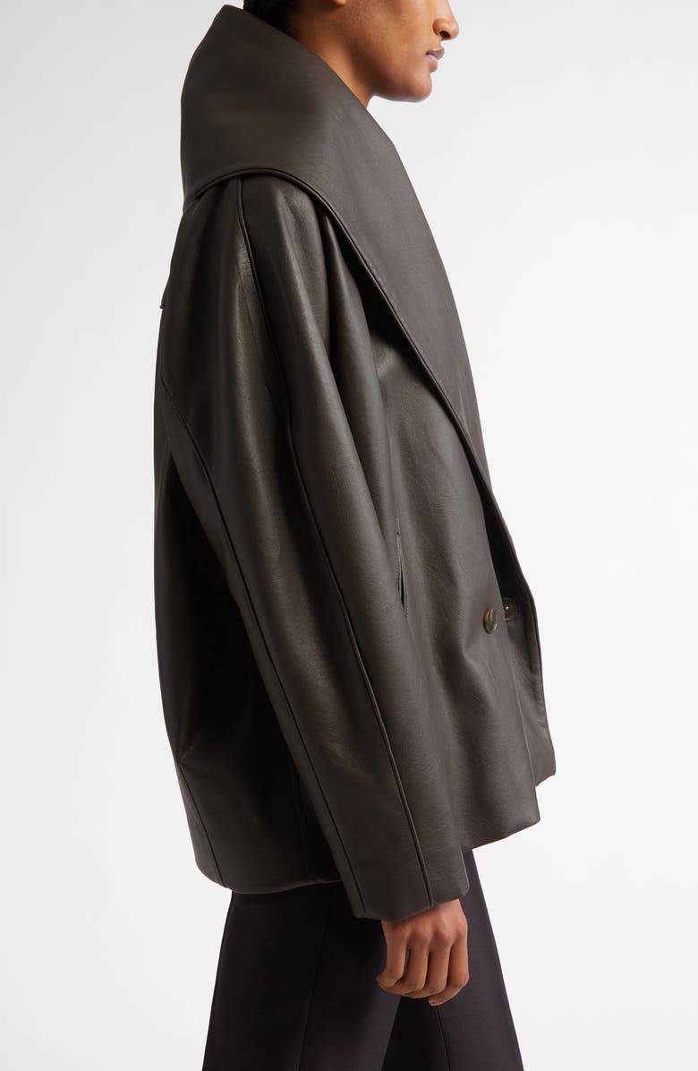 GIA STUDIOS Shawl Collar Faux Leather Jacket, Alternate, color,