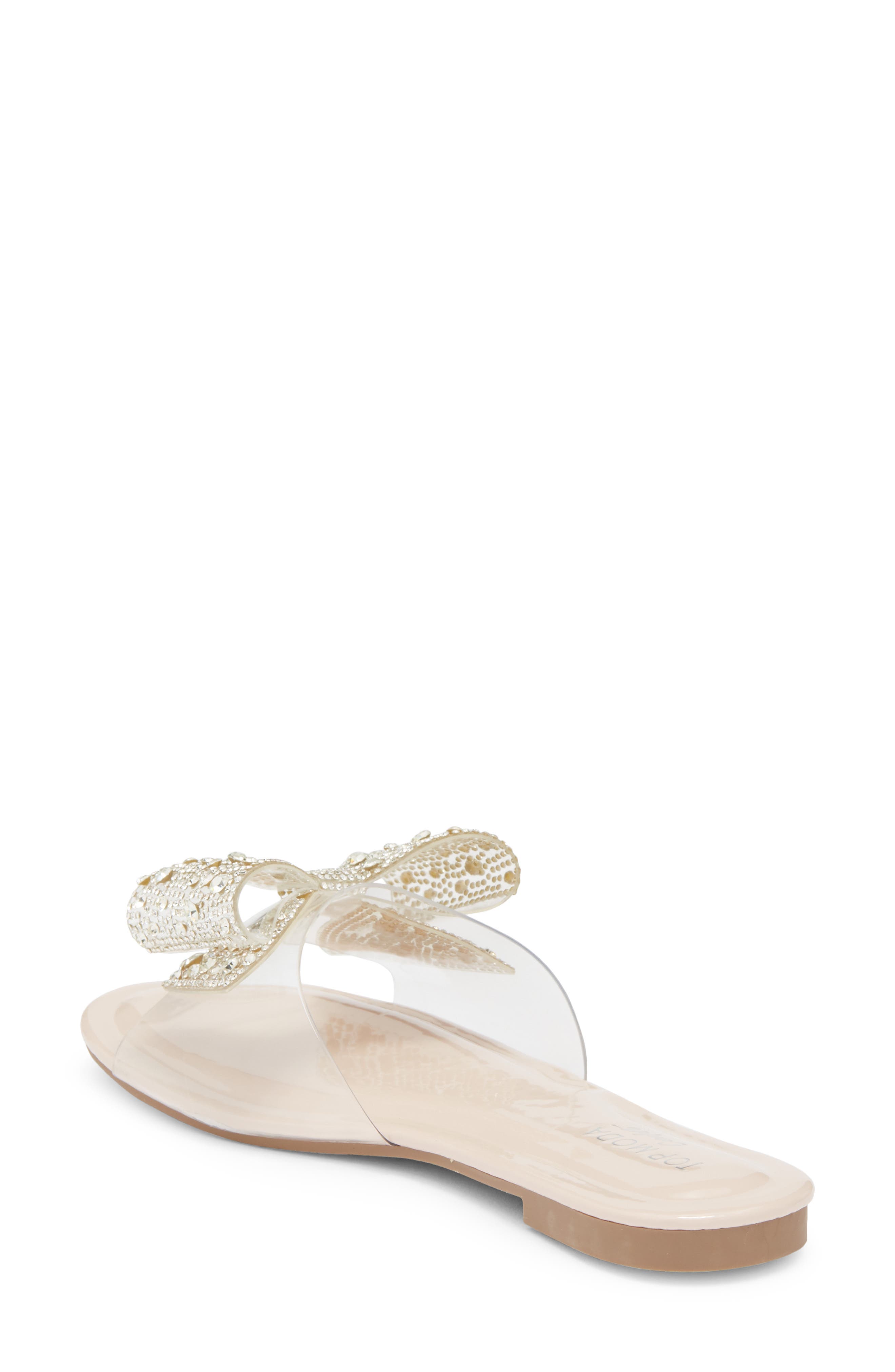 Peach Bow Slide Sandal - image 4
