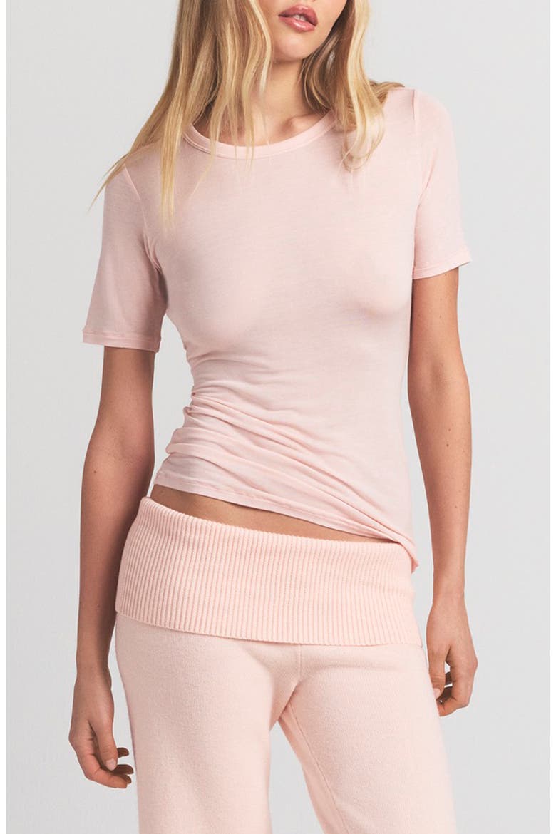 Sheer Modal Long T-Shirt, Main, color, PRIMROSE