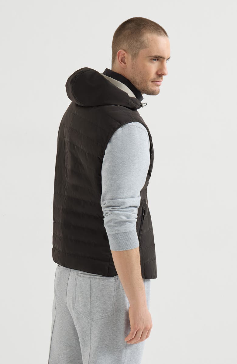 Brunello Cucinelli Down vest, Alternate, color, Black