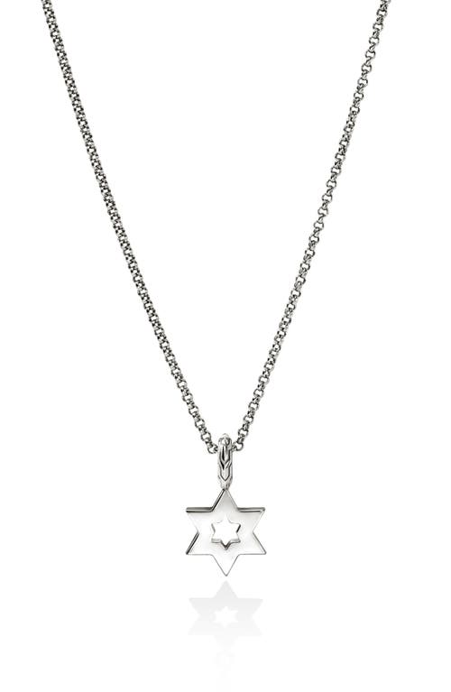 John Hardy Jh Essential Star Of David Pendant Necklace In Metallic