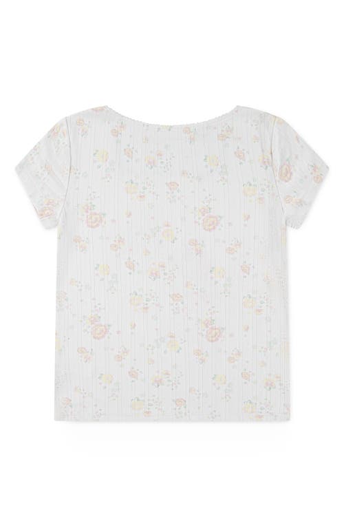 Abercrombie Kids Pointelle T-shirt In White