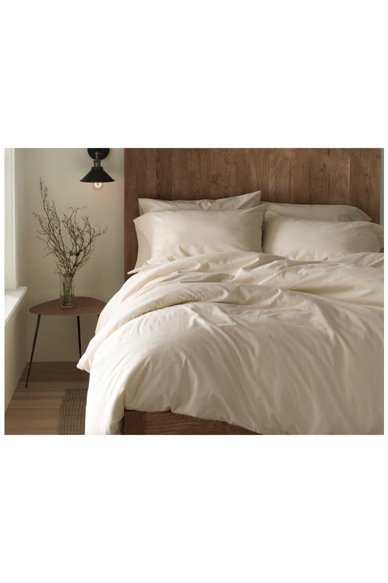Cloud Set of 2 Brushed Organic Cotton Flannel Pillowcases, Alternate, color, UNDYED